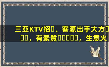 三亞KTV招、客源出手大方，有素質，生意火爆，